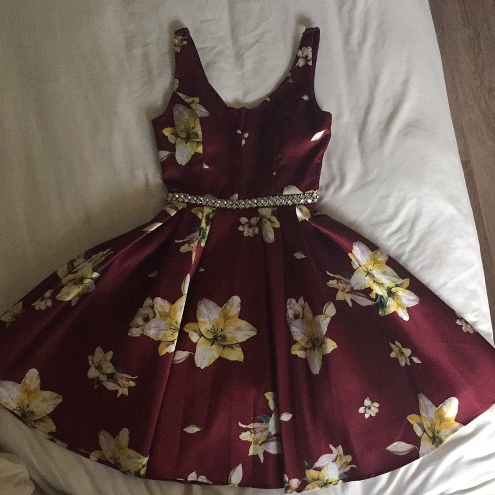 Floral homecoming dress